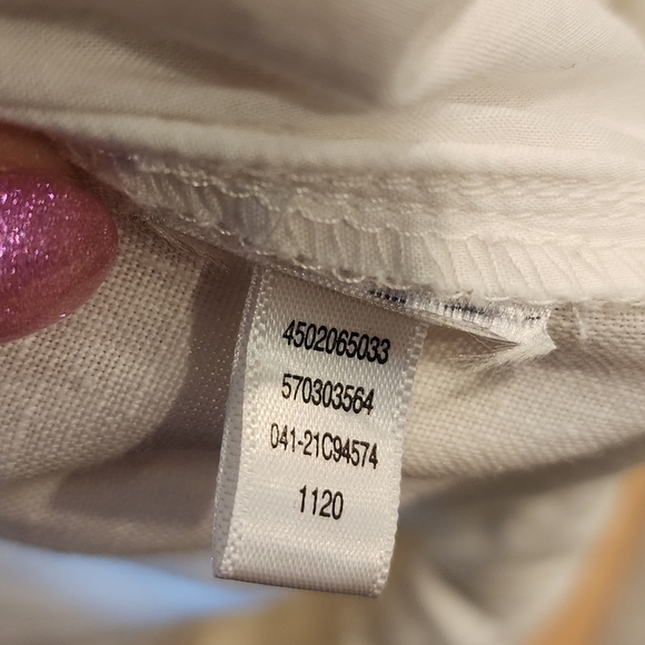 Chico's 20 Tall Linen White Straightleg Pull On Pant Pockets Chico's Size 4 Tall - Picture 5 of 16